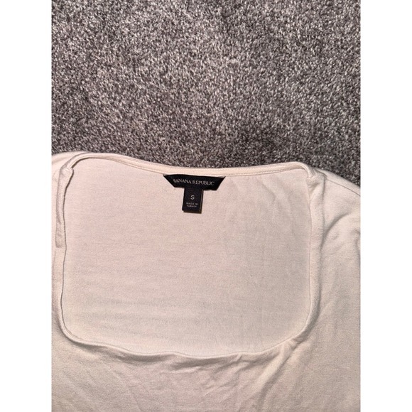 Banana Republic Women's White Square‎ Neck Long Sleeve Top - Picture 3 of 9